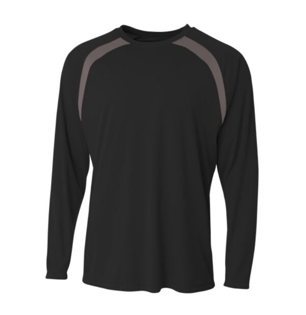 A4 Apparel N3003 SPARTAN LONG SLEEVE COLOR BLOCK CREW UPF 44+