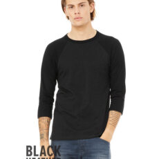 3200 Bella + Canvas Unisex Three-Quarter Sleeve Baseball T-Shirt