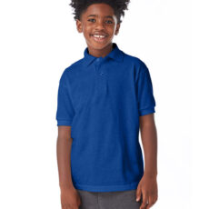 054Y Hanes Youth EcoSmart® Jersey Knit Polo