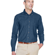 M550T Harriton Men's Tall Long-Sleeve Denim Shirt