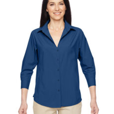 M610W Harriton Ladies' Paradise Three-Quarter Sleeve Performance Shirt