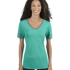 602WVR Jerzees Ladies' TRI-BLEND Varsity V-Neck T-Shirt