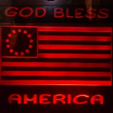 Flag On Glass