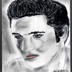 Elvis in Charcoal